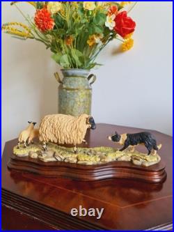 Vintage Sculpture Blackfaced In Scotland Signed