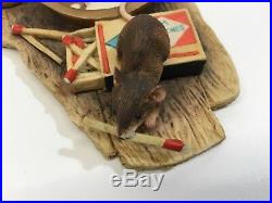 Vintage USA Schmid B F A Lowell Davis MOUSE, CANDLE MATCHES, 1981, Owned from new