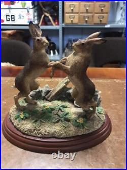 Vintage Very Beautiful Border Fine Arts The Boxing Ring 20x18cm Ornament