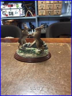 Vintage Very Beautiful Border Fine Arts The Boxing Ring 20x18cm Ornament
