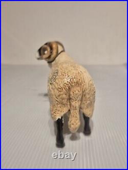 Vtg Border Fine Arts Pottery Figurine Ram Enesco Swaledale Tip A4588 Black White