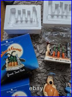 Wallace & Gromit BORDER FINE ARTS Toast rack, Salt & pep, egg cups, Bank? Rare