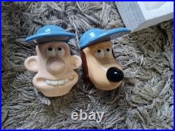Wallace & Gromit BORDER FINE ARTS Toast rack, Salt & pep, egg cups, Bank? Rare