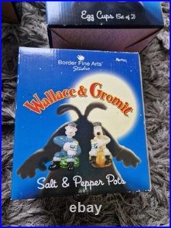 Wallace & Gromit BORDER FINE ARTS Toast rack, Salt & pep, egg cups, Bank? Rare