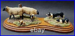 Well Detailed Border Fine Arts Suffork Ewes And Collies Figurine Ayres