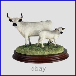 White Park Cow and Calf Border Fine Arts Cattle Model Limited Edition