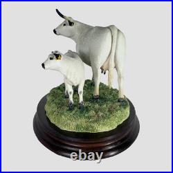 White Park Cow and Calf Border Fine Arts Cattle Model Limited Edition