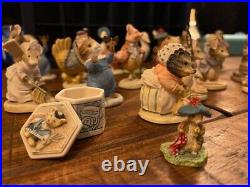 World Of Beatrix Potter Border Fine Arts Figurines WHOLE COLLECTION OF 23 PIECES